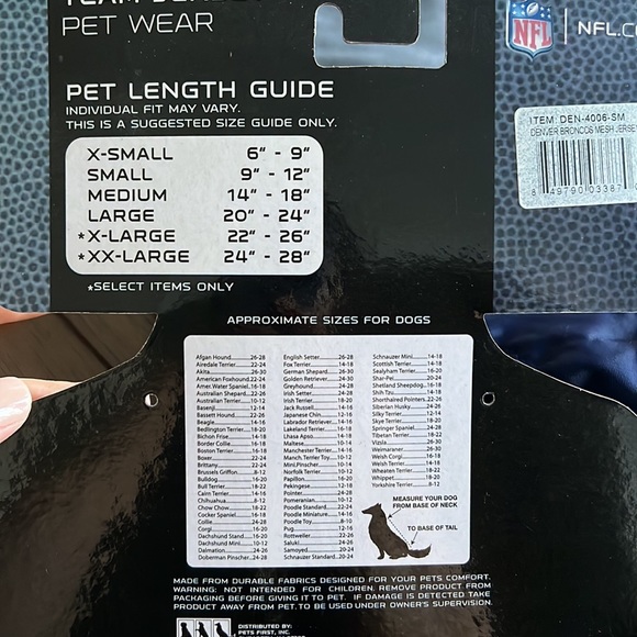 Broncos NFL dog jersey sz S. Sold - Picture 4 of 4
